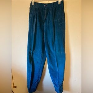 1990’s the bottom line teal women’s corduroy pants size 11/12